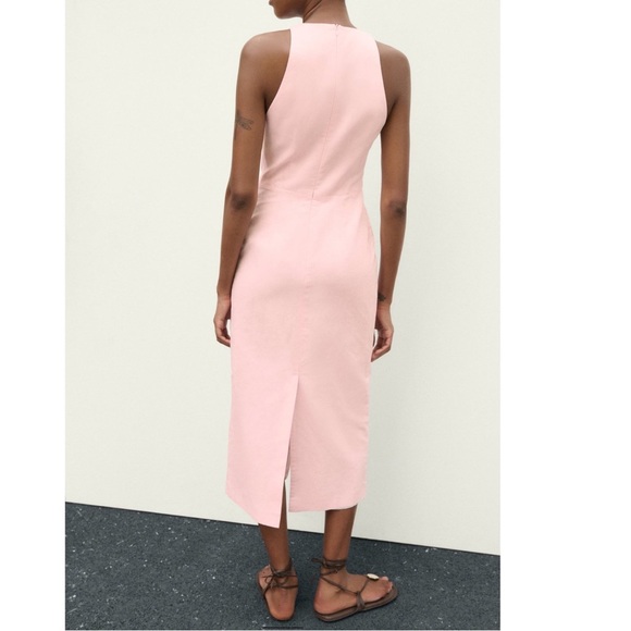 Zara Linen Blend Midi Dress - Picture 3 of 8